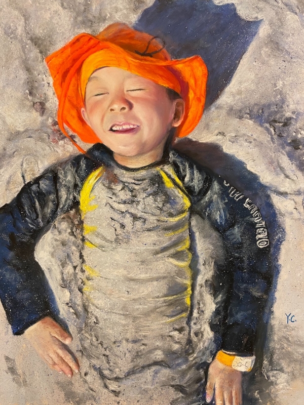 Boy in the Sand by artist Yingying Chen